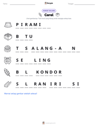 Prabaca lembar kerja cetak Caral