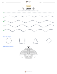 Caral printable worksheet preview