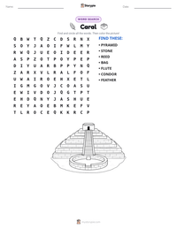 Caral printable worksheet preview