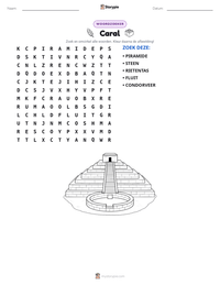 Caral afdrukbare werkblad voorbeeld