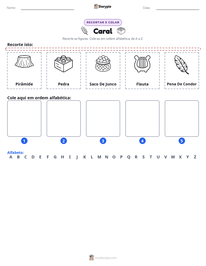 Recortar & Colar Alfabeto