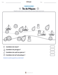 Aperçu de la feuille de travail imprimable Île de Pâques
