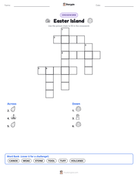 Easter Island printable worksheet preview