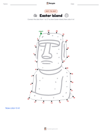 Easter Island printable worksheet preview