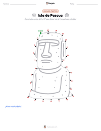 Vista previa de la hoja de trabajo imprimible de Isla de Pascua