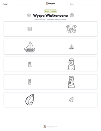 Podgląd drukowalnego arkusza ćwiczeń Wyspa Wielkanocna