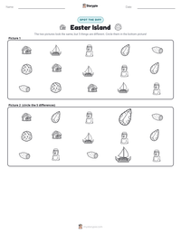 Easter Island printable worksheet preview