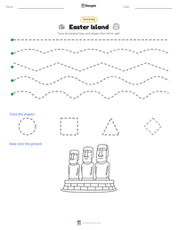 Easter Island printable worksheet preview