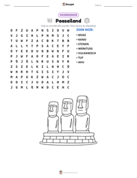 Paaseiland afdrukbare werkblad voorbeeld