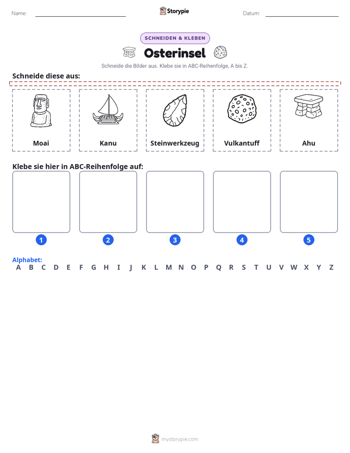 Schneiden & Einfügen Alphabet