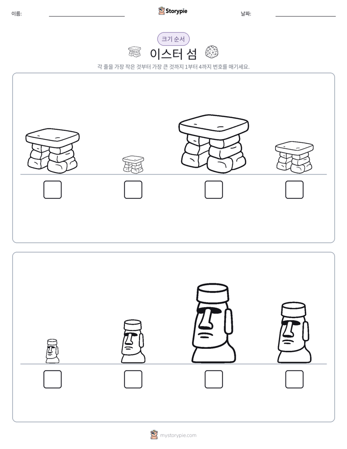 크기 순서