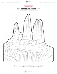 Torres del Paine printable worksheet preview