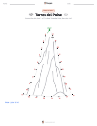 Torres del Paine printable worksheet preview