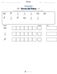 Torres del Paine printable worksheet preview
