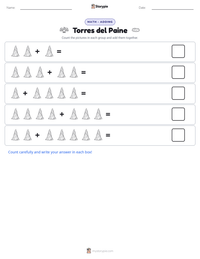Torres del Paine printable worksheet preview