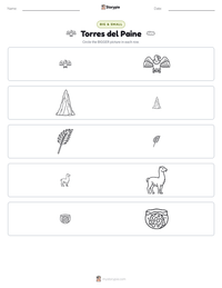 Torres del Paine printable worksheet preview