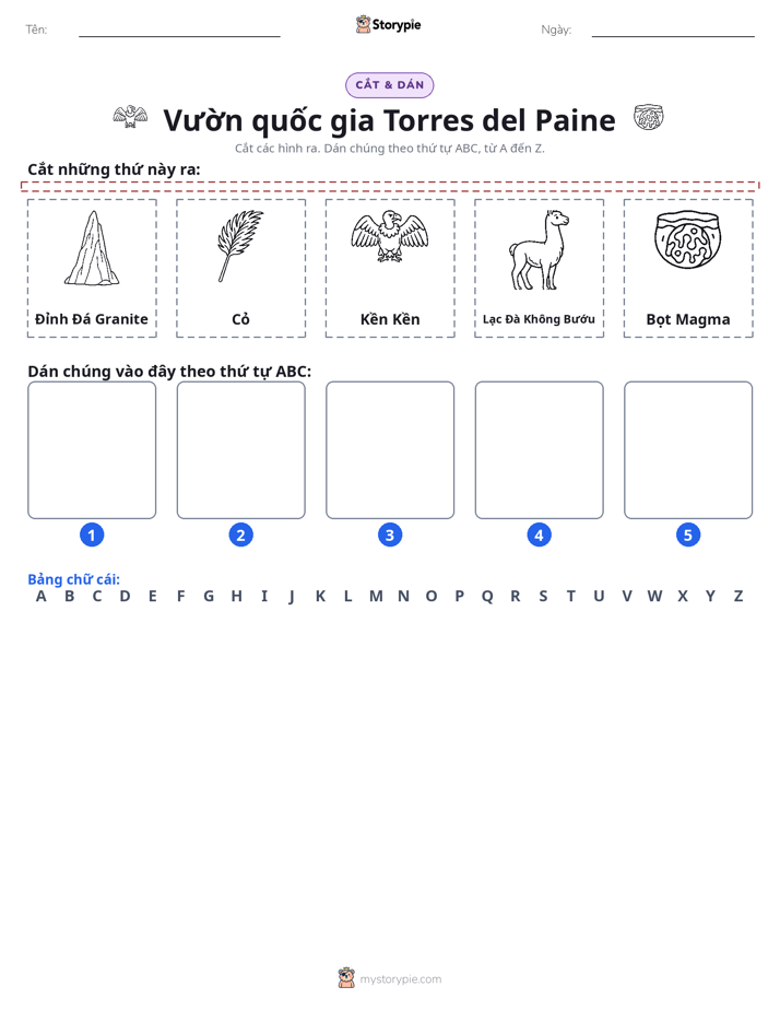 Cắt & Dán Chữ Cái