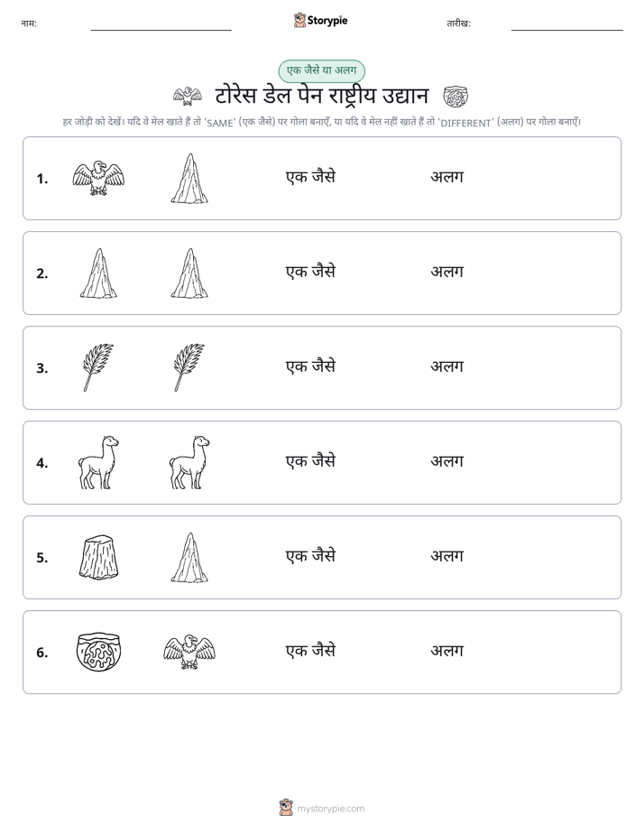समान या भिन्न
