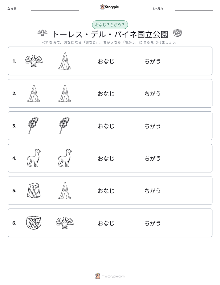 同じか違うか