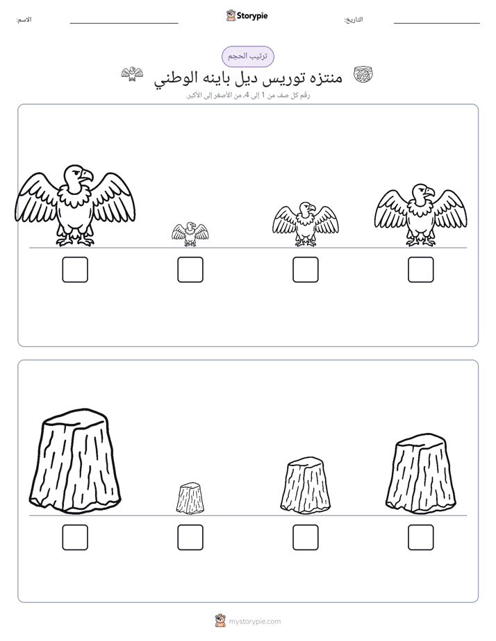 ترتيب الحجم