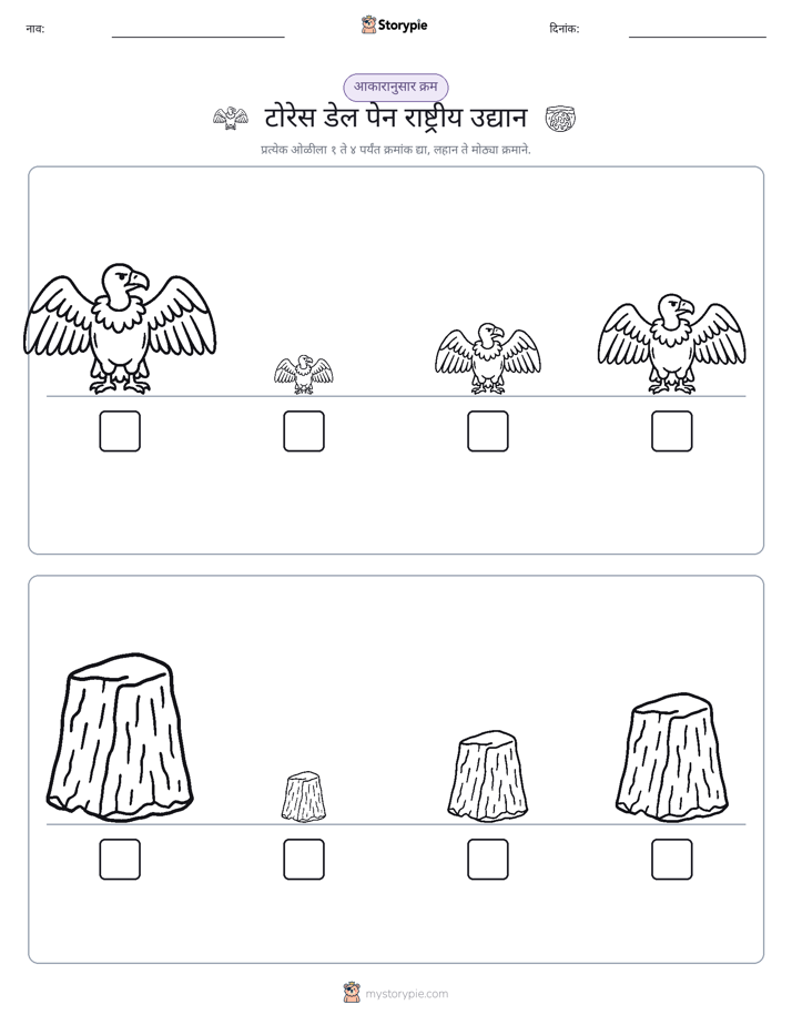आकार क्रम