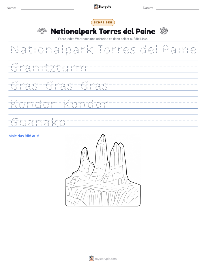 Schreibübung