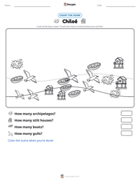 Chiloé printable worksheet preview