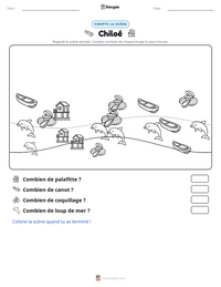 Aperçu de la feuille de travail imprimable Chiloé