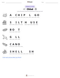 Chiloé printable worksheet preview