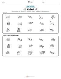 Chiloé printable worksheet preview