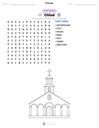 Chiloé printable worksheet preview