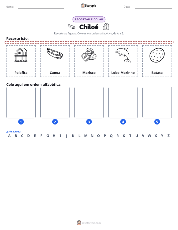 Recortar & Colar Alfabeto