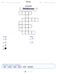 Chimborazo printable worksheet preview