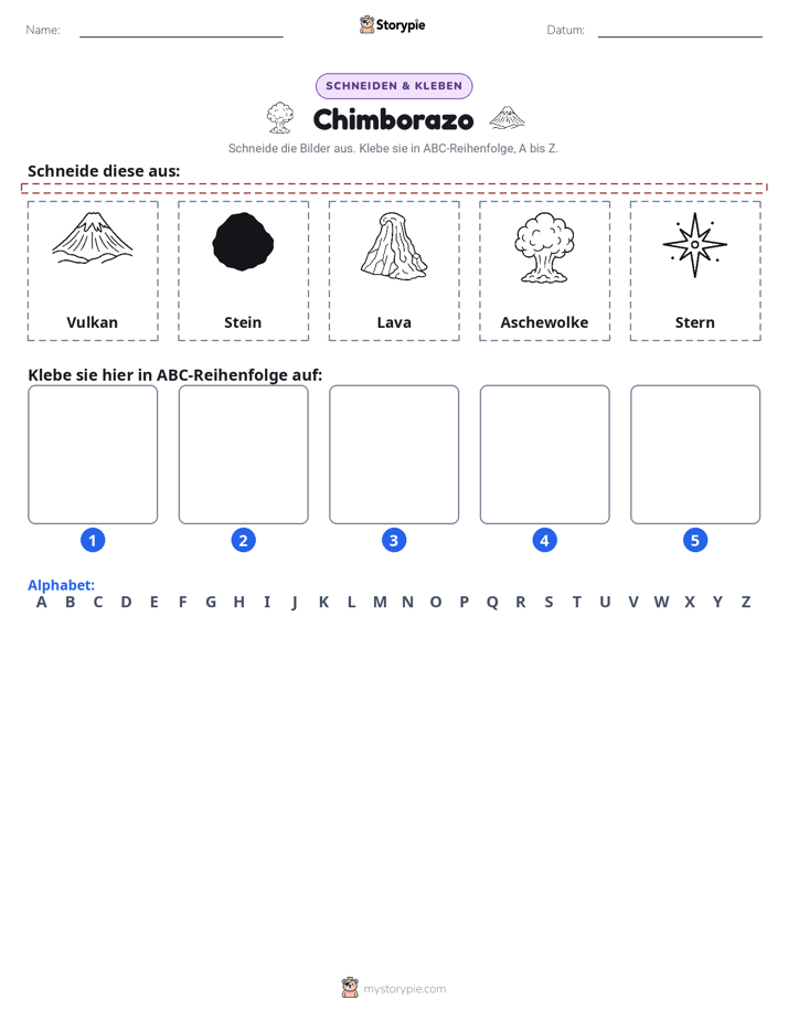 Schneiden & Einfügen Alphabet