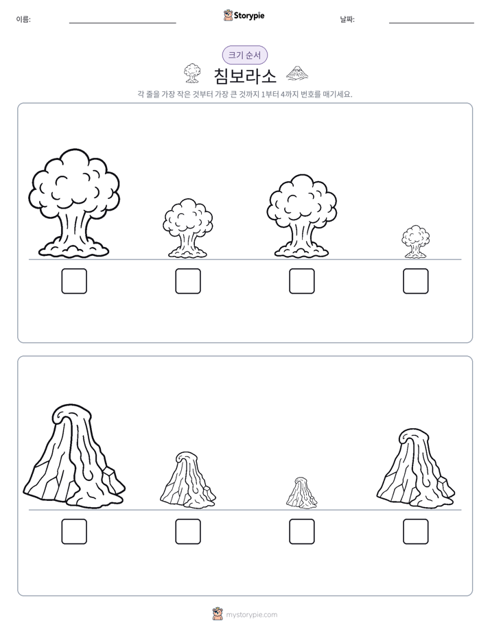크기 순서