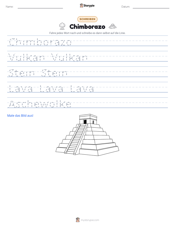 Schreibübung