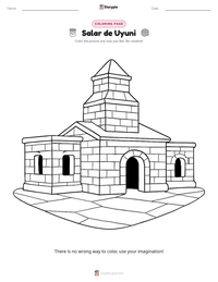 Salar de Uyuni printable worksheet preview