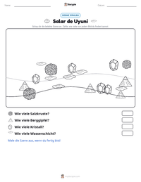 Salar de Uyuni druckbare Arbeitsblatt Vorschau