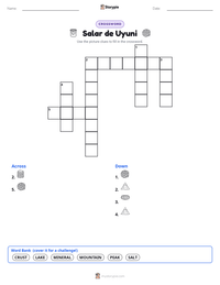 Salar de Uyuni printable worksheet preview