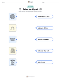 Salar de Uyuni printable worksheet preview