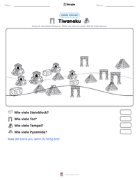 Tiwanaku druckbare Arbeitsblatt Vorschau