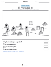 Vista previa de la hoja de trabajo imprimible de Tiwanaku