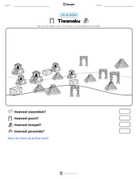 Tiwanaku afdrukbare werkblad voorbeeld