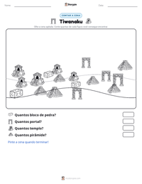 Prévia da folha de atividades imprimível Tiwanaku