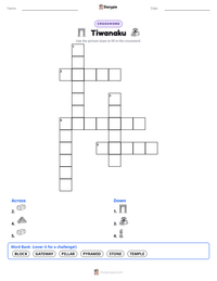 Tiwanaku printable worksheet preview