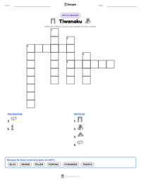 Aperçu de la feuille de travail imprimable Tiwanaku
