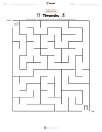 Aperçu de la feuille de travail imprimable Tiwanaku