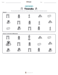 Tiwanaku printable worksheet preview