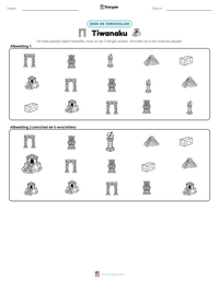 Tiwanaku afdrukbare werkblad voorbeeld