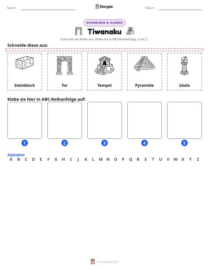 Schneiden & Einfügen Alphabet
